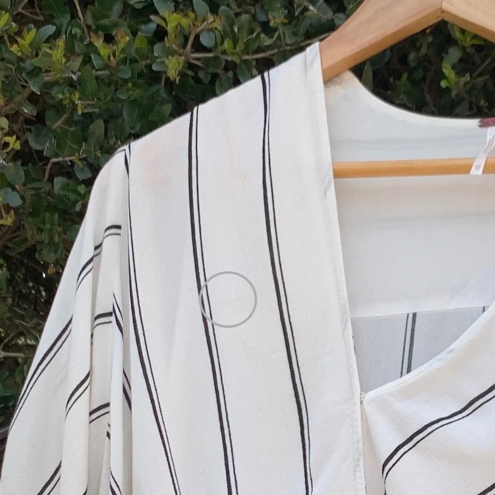Free People Sleepy Time striped kimono crop top